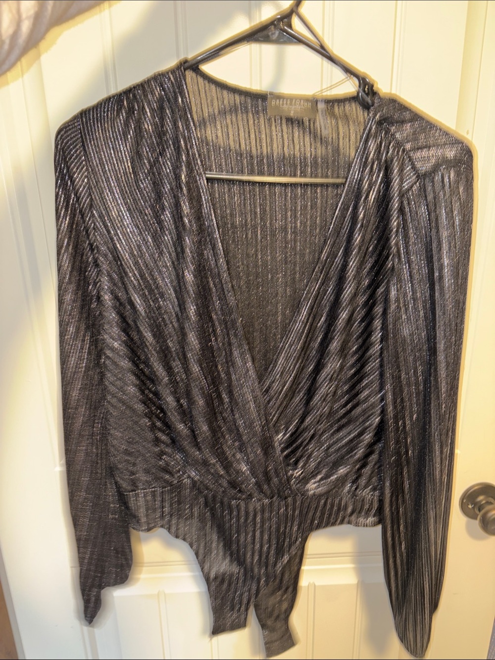 OFFERS OPEN! Women’s medium party Daniel Rainn Shimmery Charcoal Wrap Bodysuit